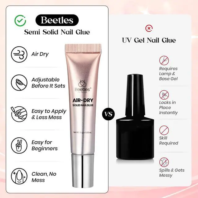 Alt view image 6 of 7 - Super Strong Nail Glue 10g for Press On Nails, No UV Lamp Needed | Quick Drying, Long Lasting, Easy Control Semi Solid Nail Glue for False Acrylic Nails