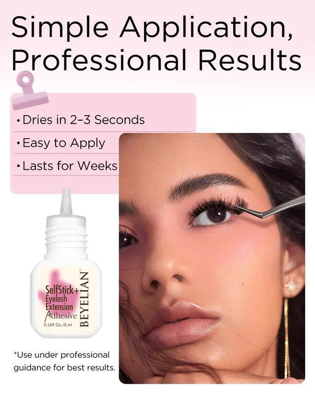Alt view image 5 of 7 - Lash Cluster Glue Strong Hold Eyelash Extension Black Glue Long Lasting 3-4 Weeks Waterproof & Hypoallergenic Formaldehyde-Free for Open Eyes DIY Salon Use Only(5ML)