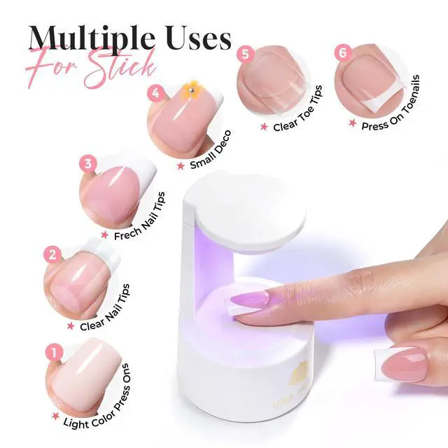 Alt view image 4 of 7 - Solid Nail Glue Super Strong for Press On Nails & Nail Tips 15g | Lamp Curing Needed, Long-Lasting Glue Gel for Clear Flase Fake Nails, Home DIY Salon Acrylic Nail Art Extension for Beginners