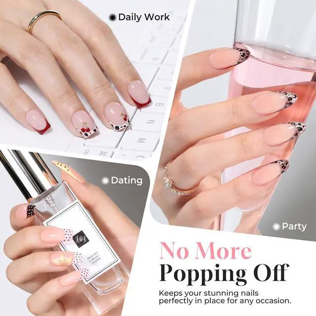 Alt view image 2 of 7 - Solid Nail Glue Super Strong for Press On Nails & Nail Tips 15g | Lamp Curing Needed, Long-Lasting Glue Gel for Clear Flase Fake Nails, Home DIY Salon Acrylic Nail Art Extension for Beginners