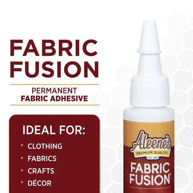 Alt view image 3 of 7 - Fabric Fusion Glue .66 oz 3-Pack, Permanent and Washable Adhesive, Dries Flexible, Strong Bond on Fabrics, Clothing, Denim, Polyester, Cotton, Flannel Materials