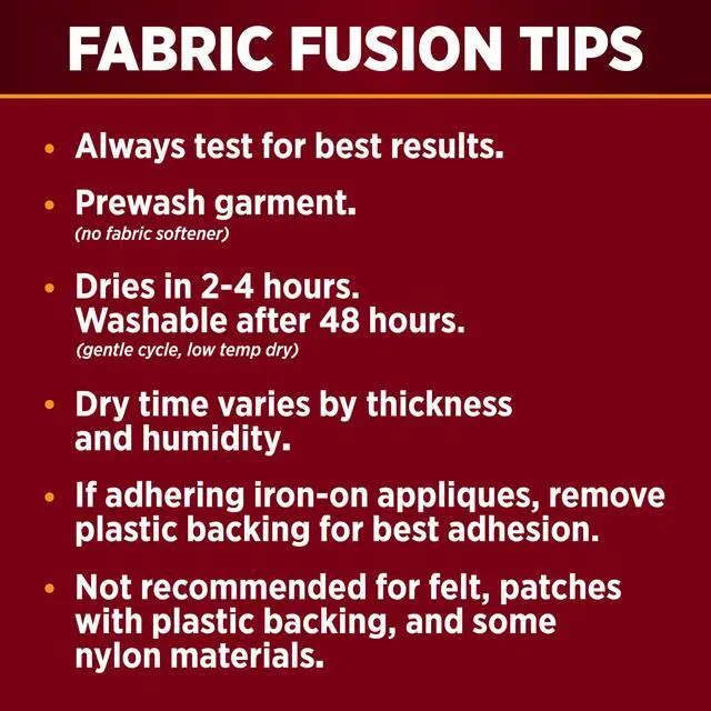 Alt view image 2 of 7 - Fabric Fusion Glue .66 oz 3-Pack, Permanent and Washable Adhesive, Dries Flexible, Strong Bond on Fabrics, Clothing, Denim, Polyester, Cotton, Flannel Materials