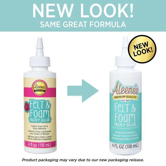 Alt view image 2 of 7 - Felt & Foam Tacky Glue, Fast-Grab Craft Glue for Felt, Foam, Pom-Poms, Feathers & DIY Crafts, Clear-Drying, 4 fl. oz.