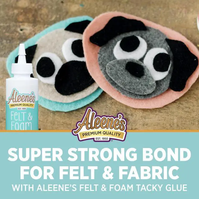 Alt view image 4 of 7 - Felt & Foam Tacky Glue, Fast-Grab Craft Glue for Felt, Foam, Pom-Poms, Feathers & DIY Crafts, Clear-Drying, 4 fl. oz.