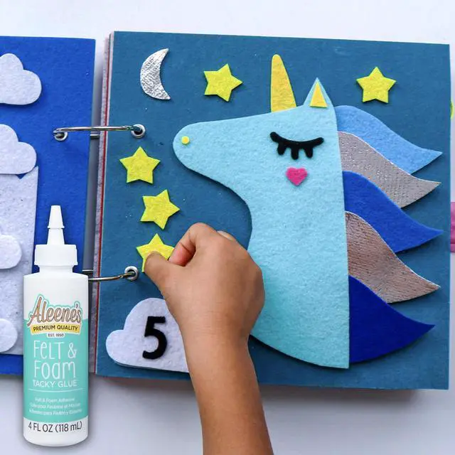 Alt view image 6 of 7 - Felt & Foam Tacky Glue, Fast-Grab Craft Glue for Felt, Foam, Pom-Poms, Feathers & DIY Crafts, Clear-Drying, 4 fl. oz.