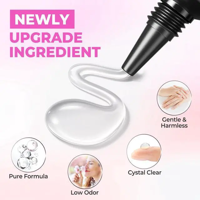 Alt view image 6 of 7 - Gel Nail Glue No U/V Light 15ml Strong-hold Formula | Super Strong Nail Glue for Press On Nails & Clear Acrylic Nails Tips Air-dry Easy Home DIY Salon, Portable for Daily