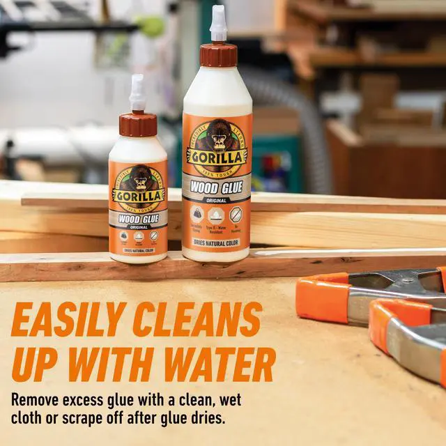 Alt view image 7 of 7 - Wood Glue, Fast Clamp, Water Resistant PVA, 8 oz | Paintable and Sandable, Natural Color, Indoor and Outdoor Projects