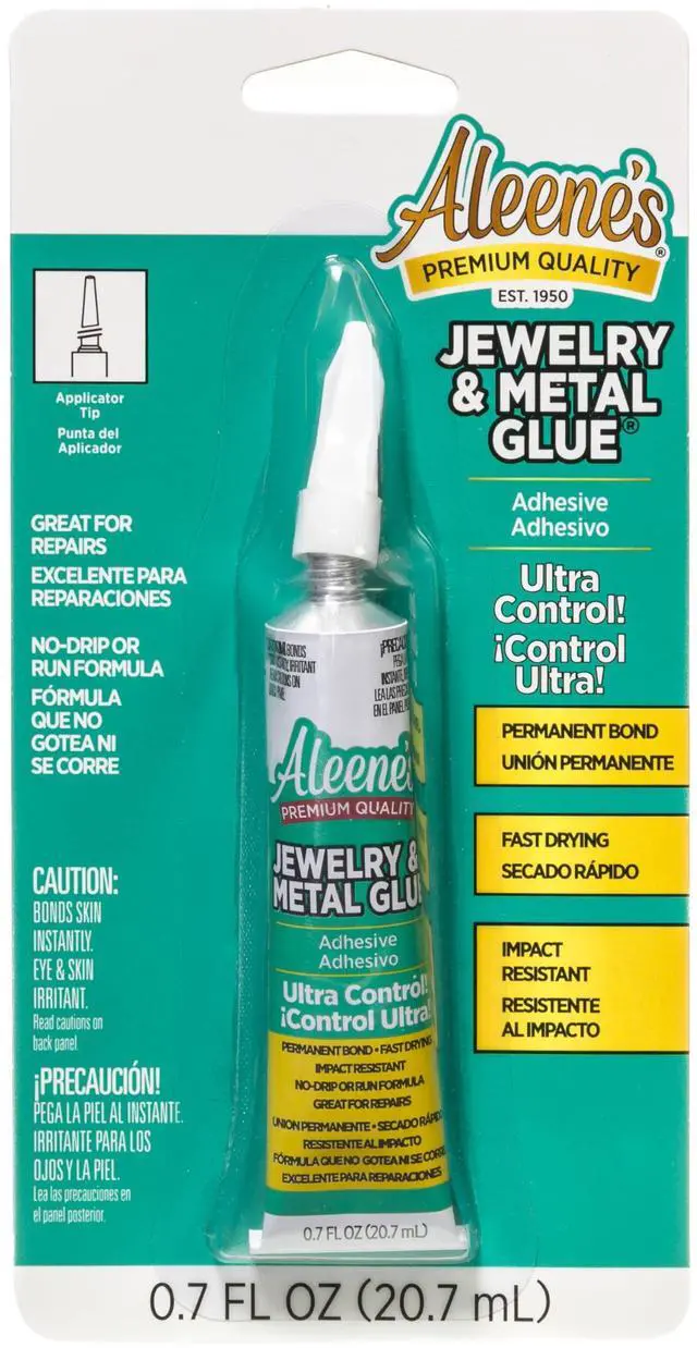 Main image of 21709 Jewelry & Metal Glue, 0.7 oz - Instant Adhesive, Permanent Bond, Waterproof, Dries Clear, Ideal for Repairs