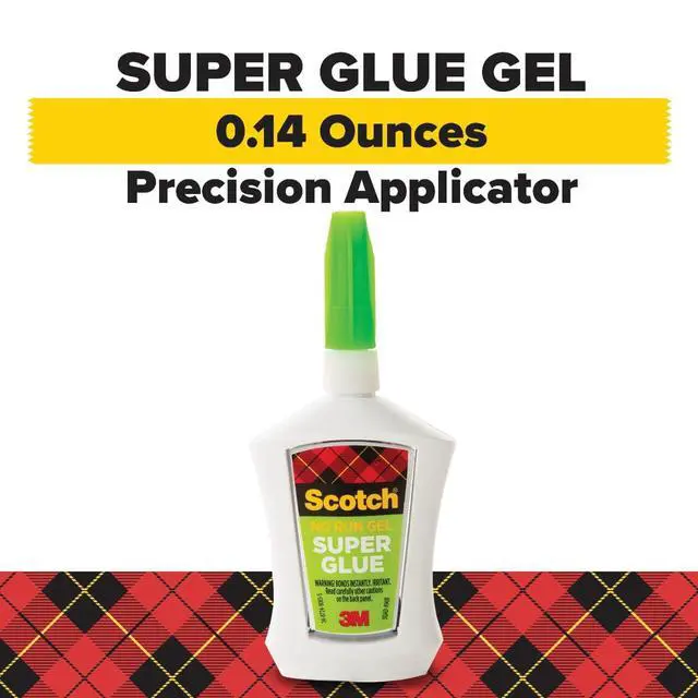 Alt view image 2 of 7 - Super Glue Gel, 4-Pack of Single-Use Tubes, .017 oz Each, Fast Drying, No Run Gel Formula (AD119)