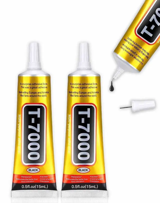 Main image of Upgrade T-7000 Black Adhesive Glue - 2PCS 15ml | High-Performance Waterproof Adhesive for Precision Repairs, Perfect for Phone, Electronics, Jewelry, and Crafts