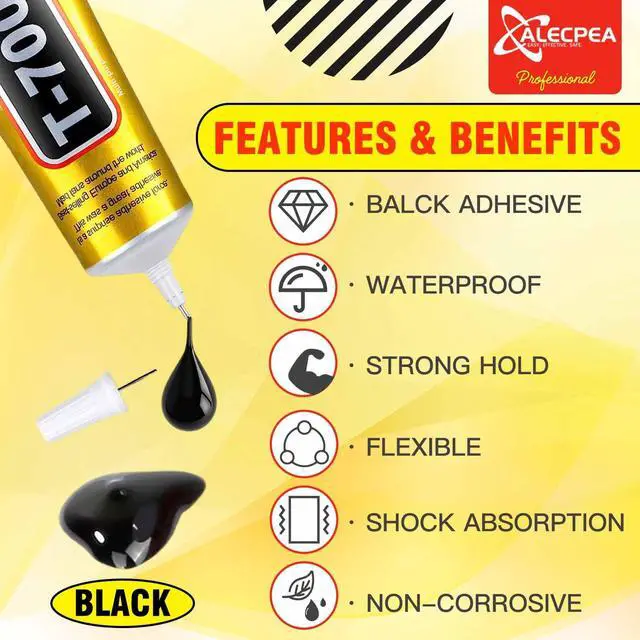 Alt view image 2 of 7 - Upgrade T-7000 Black Adhesive Glue - 2PCS 15ml | High-Performance Waterproof Adhesive for Precision Repairs, Perfect for Phone, Electronics, Jewelry, and Crafts