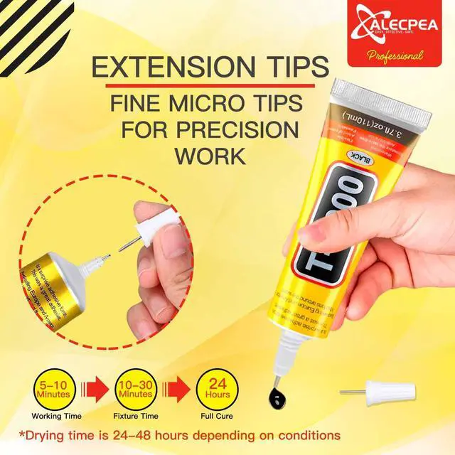 Alt view image 4 of 7 - Upgrade T-7000 Black Adhesive Glue - 2PCS 15ml | High-Performance Waterproof Adhesive for Precision Repairs, Perfect for Phone, Electronics, Jewelry, and Crafts