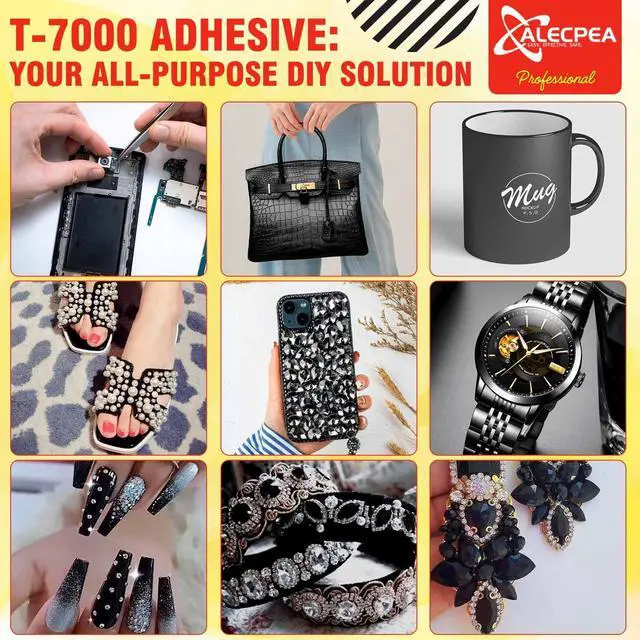 Alt view image 5 of 7 - Upgrade T-7000 Black Adhesive Glue - 2PCS 15ml | High-Performance Waterproof Adhesive for Precision Repairs, Perfect for Phone, Electronics, Jewelry, and Crafts
