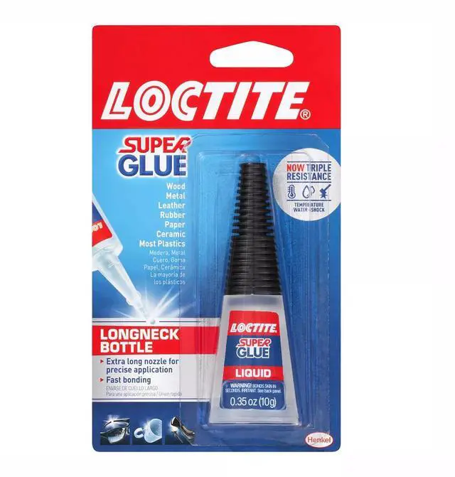 Main image of Super Glue Liquid Longneck Bottle, 10g Bottle (Pack of 1) Instant Adhesive for Plastic, Wood & Metal, Clear Superglue with Extra Long Precision Nozzle, QuickDry Formula