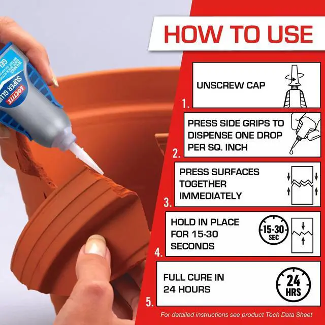 Alt view image 2 of 7 - Super Glue Gel Control, Clear, 0.14 fl oz Bottle, 1 Pack - Superglue for Plastic, Wood, Metal, Crafts & Repair, Cyanoacrylate Adhesive Instant Glue, Quick Dry
