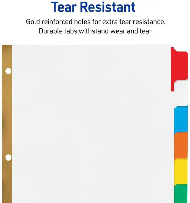 Alt view image 5 of 7 - Big Tab Write & Erase Dividers for 3 Ring Binders,8-Tab Set,Multicolor Divider Tabs,1 Set of Binder Dividers,Great for Organizing Projects,Reports,Finances,and More (23079),(Pack of 2)