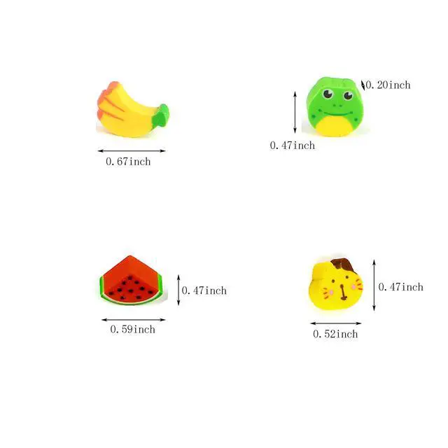 Alt view image 7 of 7 - 300PCS Assorted Mini Novelty Pencil Erasers for Kids,Fun Cute Bulk Fruit Animals Collection Erasers for Classroom Student Prize Homework Awards Party Gifts School Supplies |