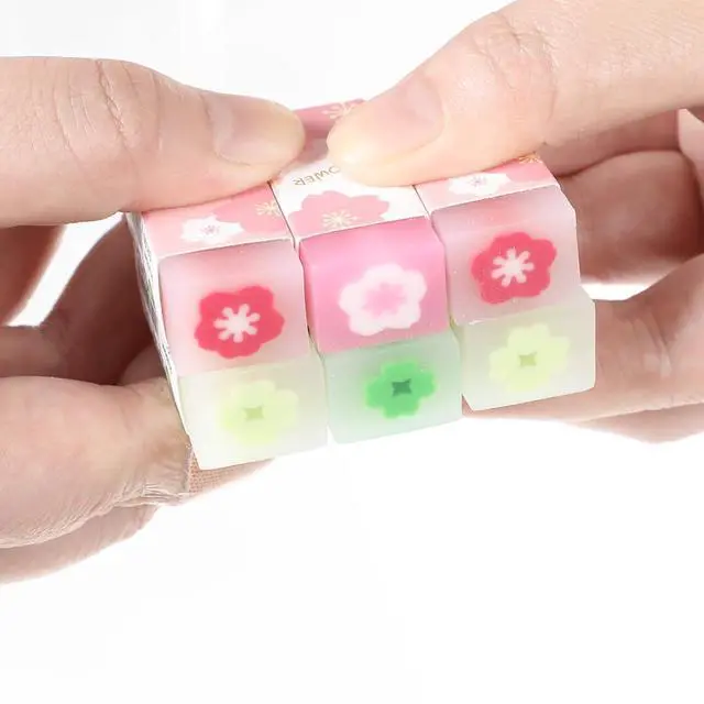 Alt view image 3 of 7 - Erasers 6Pcs Rubber Eraser Cute Cartoon Plastic Pencil Erasers for School Office Kids Adults Plastic Rubber