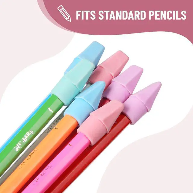 Alt view image 3 of 7 - School Eraser Combination Set, 66 Pack, Pastel Colors | Latex Free Erasers for School, Office, Art Sketching, Homework, Exams, Clean Smudge-Free Correction