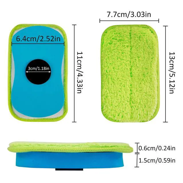 Alt view image 2 of 6 - 2 Packs Chalkboard Eraser Washable Microfiber Cleaning Tool | OSOPOLA 2Pack Microfiber Chalkboard Eraser Washable Reusable Cleans Chalk Markers 4 Cloths Home Office Use WP03