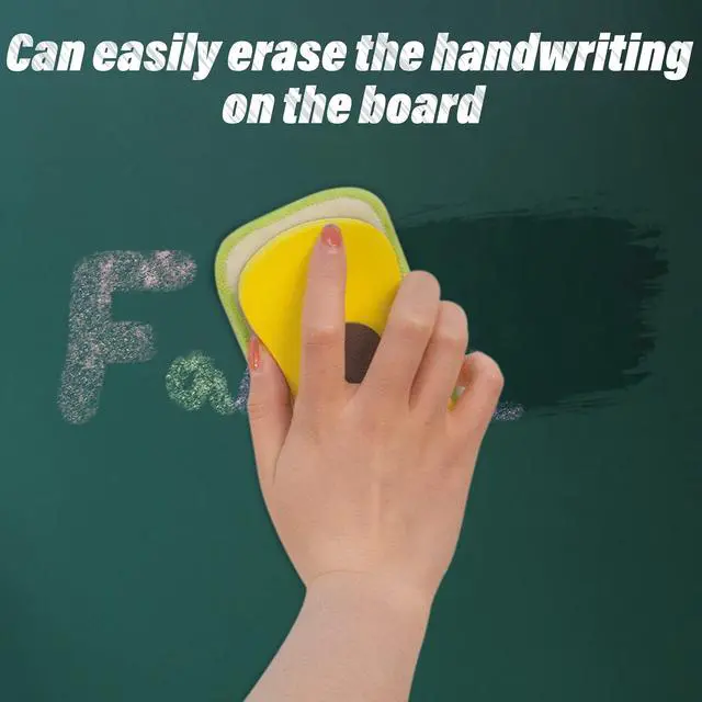 Alt view image 4 of 6 - 2 Packs Chalkboard Eraser Washable Microfiber Cleaning Tool | OSOPOLA 2Pack Microfiber Chalkboard Eraser Washable Reusable Cleans Chalk Markers 4 Cloths Home Office Use WP03