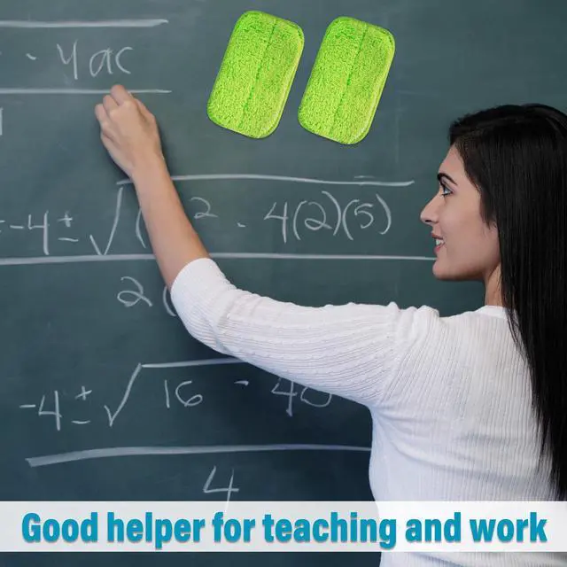 Alt view image 5 of 6 - 2 Packs Chalkboard Eraser Washable Microfiber Cleaning Tool | OSOPOLA 2Pack Microfiber Chalkboard Eraser Washable Reusable Cleans Chalk Markers 4 Cloths Home Office Use WP03