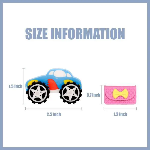 Alt view image 3 of 7 - 30pcs 3D Cute Kids Erasers, Random Desktop Pet Toys Gifts, Classroom Rewards Kids Party Gifts, Various Styles Such as Animals, Food, Plants, Space, Princess, Sports, Halloween, Christmas