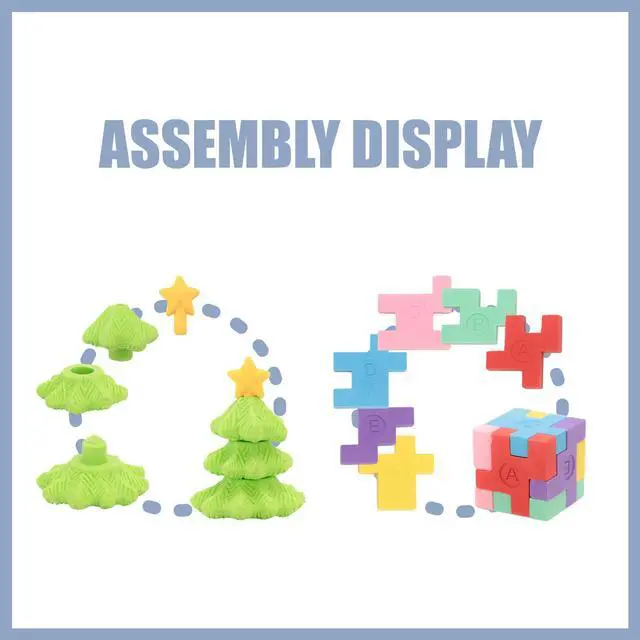 Alt view image 4 of 7 - 30pcs 3D Cute Kids Erasers, Random Desktop Pet Toys Gifts, Classroom Rewards Kids Party Gifts, Various Styles Such as Animals, Food, Plants, Space, Princess, Sports, Halloween, Christmas