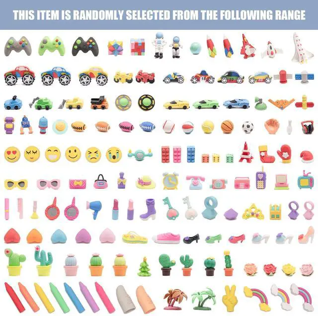 Alt view image 5 of 7 - 30pcs 3D Cute Kids Erasers, Random Desktop Pet Toys Gifts, Classroom Rewards Kids Party Gifts, Various Styles Such as Animals, Food, Plants, Space, Princess, Sports, Halloween, Christmas