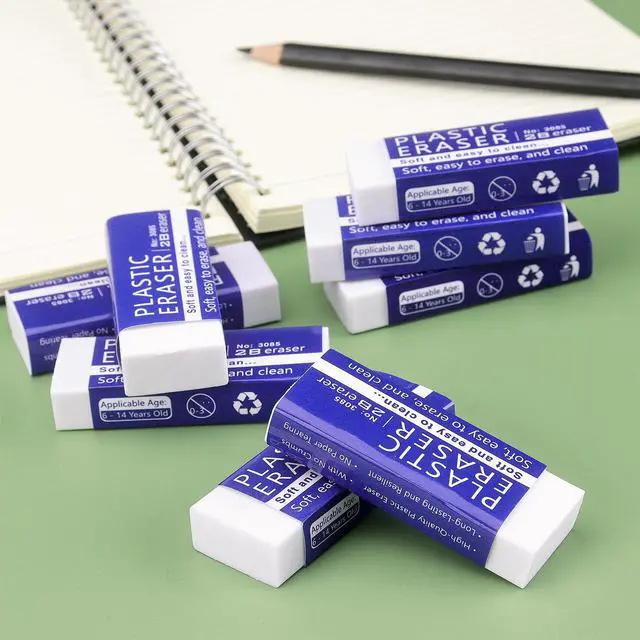 Alt view image 6 of 7 - White Erasers for Clean, Large Pencil Eraser, 8 Pack