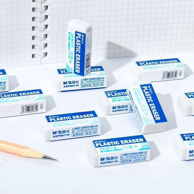 Alt view image 4 of 6 - 12 Pack White Erasers Bulk, Small Rubber Pencil Erasers for Kids School Students Office, 1.7 x 0.7 Inches Soft Art Erasers for Drawing Sketching (New Packaging)