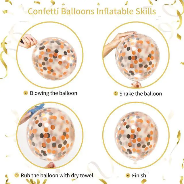 Alt view image 5 of 7 - 136pcs Black Orange White Balloon Garland Kit - 18/12/10/5 Inch Balloons | Balloon Arch Set for Halloween, Birthday, Graduation Party Decorations