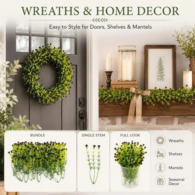 Alt view image 7 of 7 - Baby Breath Flowers Artificial - 100pcs Tiny Artificial Flowers | Mini Flower for Halloween Gothic Decor, Scrapbook Supplies, Garland Accents Bouquet Accessories, All Black, 3.74In