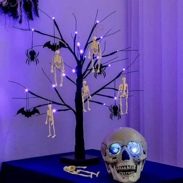 Alt view image 3 of 7 - Skeletons for Halloween Decor, 6 Piece Mini Seleton Figurines 6" Small Skeleton Halloween Decoration for Haunted House Accessories Party Favors