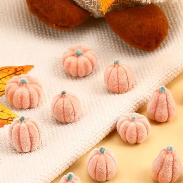 Alt view image 6 of 7 - 45Pcs Mini Velvet Pumpkins,Small Artificial Fake PumpkinsDecor | Little Velvet Pumpkins,Small Pumpkin, for Crafts Decorating Fall Tiered Trays and Tables