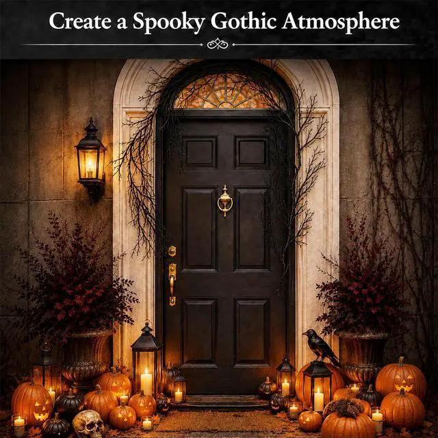 Alt view image 6 of 7 - 5.7FT Black Halloween Garland - Branch Garland with Hanging Loops | Spooky Black Vines for Mantels, Walls, Doors, Staircases, Windows, Bedrooms and Gothic Halloween Parties