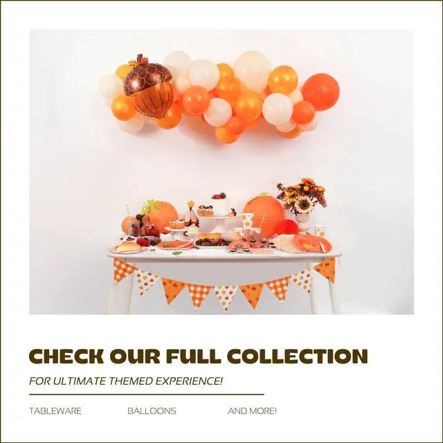 Alt view image 6 of 7 - Fall Banner Garland Autumn Triangle Flag Bunting with Plaid, Pumpkin & Maple Leaf Designs Cardstock Thanksgiving Decorations for Fall Birthday, Harvest & Party Supplies
