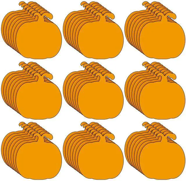Main image of 100 Pcs Paper Pumpkin Cutouts for Bulletin Board, Fall Classroom Decor | Thanksgiving Pumpkin Die Cuts for Decorating Crafting, Fall Bulletin Board Decor, with Glue Points, for Chalkboard Wall Decor
