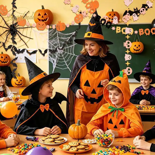 Alt view image 6 of 7 - Halloween Decorations Happy Halloween Banner Paper Garland