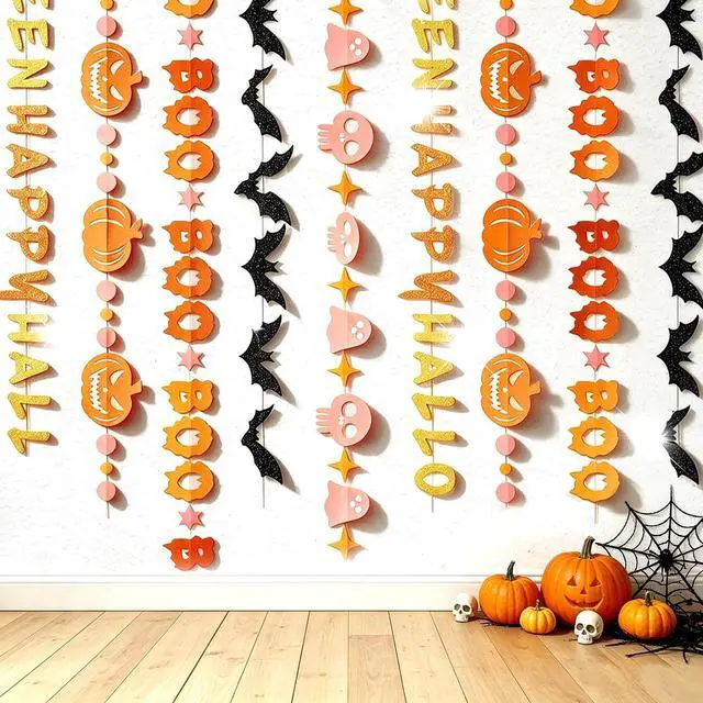Main image of Halloween Decorations Happy Halloween Banner Paper Garland