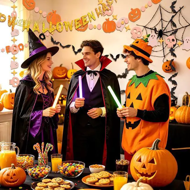 Alt view image 5 of 7 - Halloween Decorations Happy Halloween Banner Paper Garland