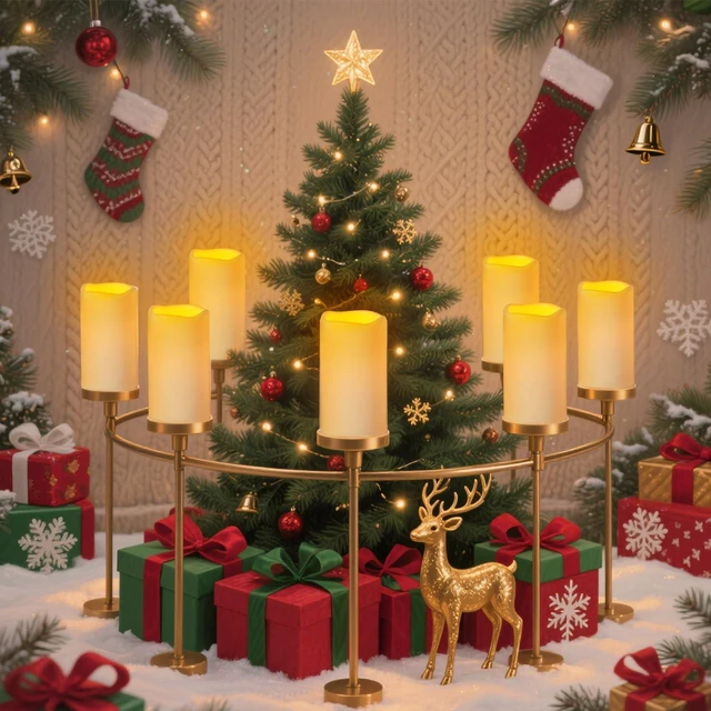 Alt view image 5 of 7 - Flameless Candles 4" 5" 6" Outdoor Indoor Pillars Battery Operated Flickering Candles Include 10-Key Remote Timer 400+ Hours by 2 AA Batteries (Ivory Candle - Warm light, 3"D x 6" H - 2 Pack)