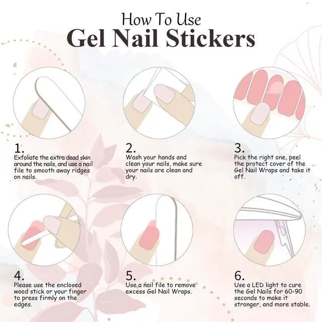 Alt view image 7 of 7 - Fall Semi Cured Gel Nail Strips Gold Maple Leaf Nail Wraps UV Gel Nails Stickers UV Light Pumpkin Nails Polish Strips Supplies Autumn Thanksgiving Full Wrap Gel Nail Strips Sticker for Manicure Salon
