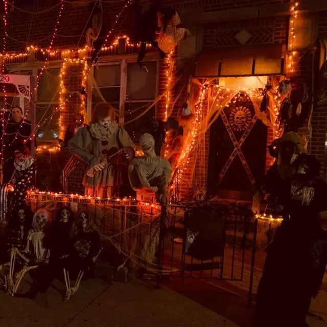 Alt view image 6 of 7 - Halloween Fairy String Lights, 20 FT 60 LED Copper Wire Battery Operated Waterproof Lights, Halloween Decorations for Indoor Home Outdoor Garden Patio Yard Party Decor (Orange)