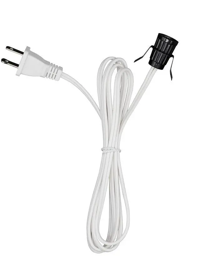 Alt view image 2 of 4 - Halloween Pumpkin Single Light Replacement Clip in Lamp Cord with On/Off Switch and Orange Steady Burning Light Bulb (1)