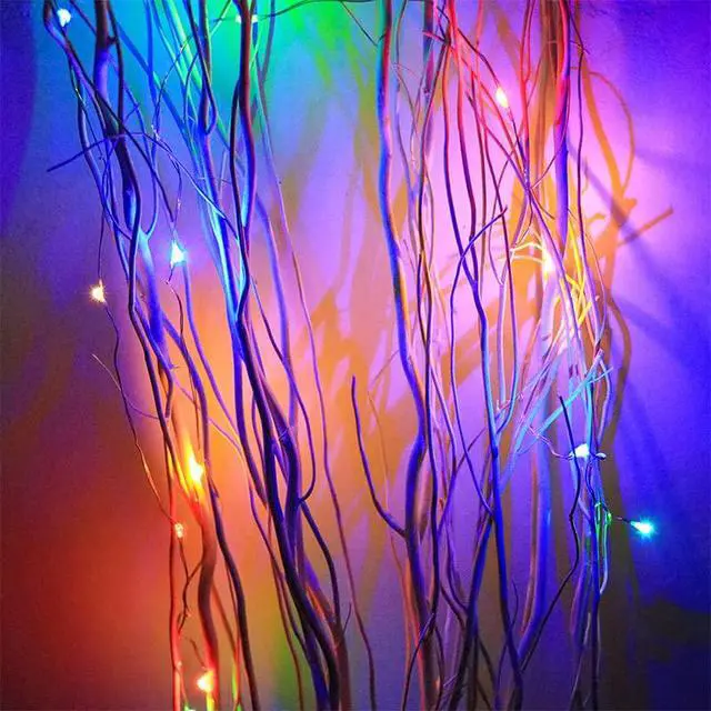 Alt view image 5 of 7 - Battery Fairy Lights, 6 Pack 20 LED Multi-Colour Silver Wire | 6.6Ft/2Meter string lights with CR2032 batteries included, perfect for DIY crafts,bedrooms,weddings,christmasand holidaydécor