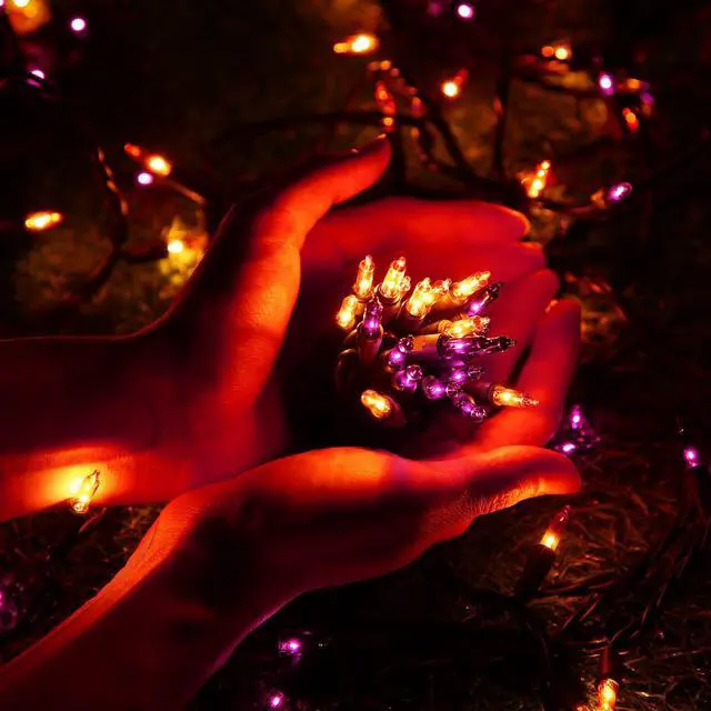 Alt view image 5 of 7 - Orange & Purple Halloween Lights, 12.5ft 50 Count Incandescent String Light | UL Certified Connectable Mini Bulbs String Lights for Outdoor, Indoor, Garden, Porch, Party, Home, Halloween Decor