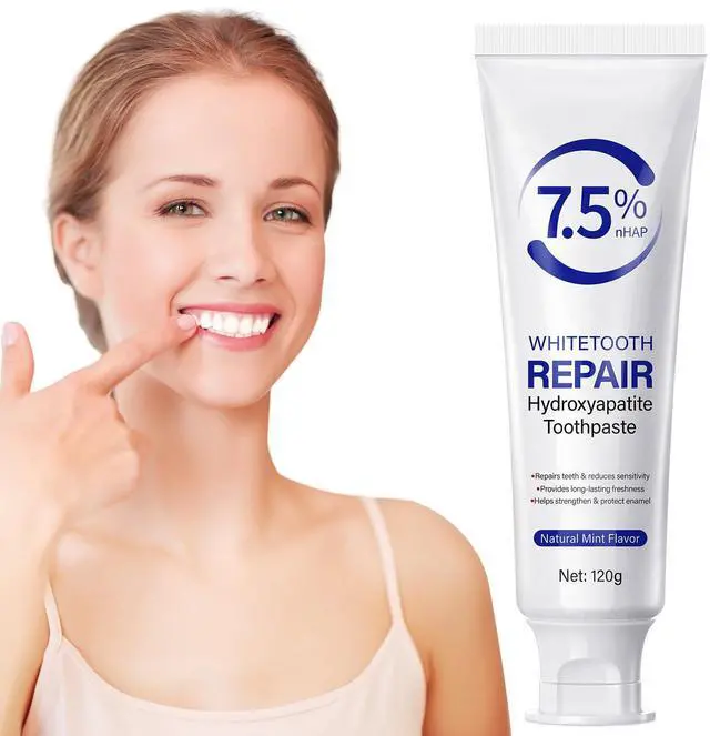 Alt view image 2 of 7 - Hydroxyapatite Toothpastes for Enamel Protection and Tooth Strengthening, Fluoride-Free Toothpastes for Sensitive Teeth, Effective Formula Support Oral Health & Fresh Breath