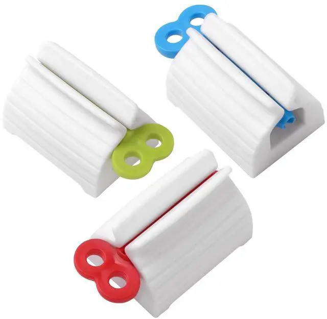 Main image of 3pcs-Rolling Tube Toothpaste Squeezer Toothpaste Seat Holder Stand for Bathroom AccessoriesMix Color
