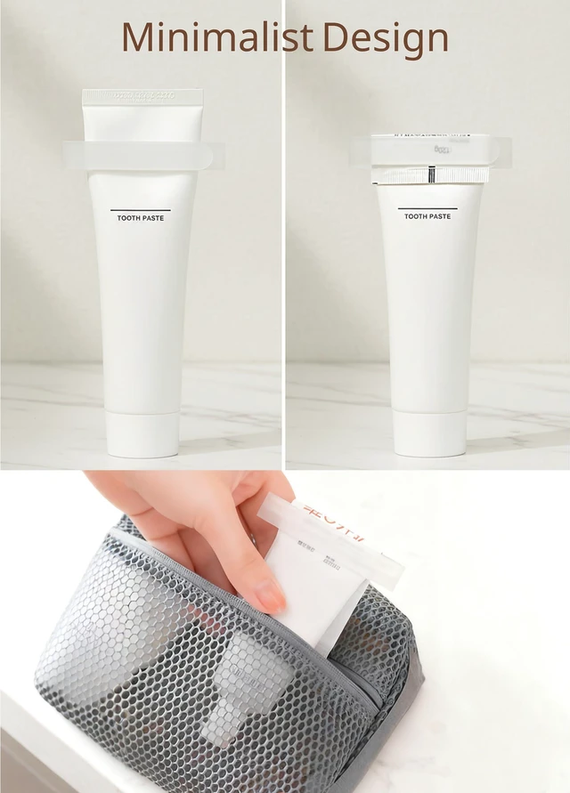 Alt view image 5 of 7 - 4-Pack Toothpaste Squeezer, Tube Squeezer Tool & Tooth Paste Dispenser PP Toothpaste Roller for Bathroom, Works with Creams, Cosmetics, Lotions in Tubes up to 2.6" Wide